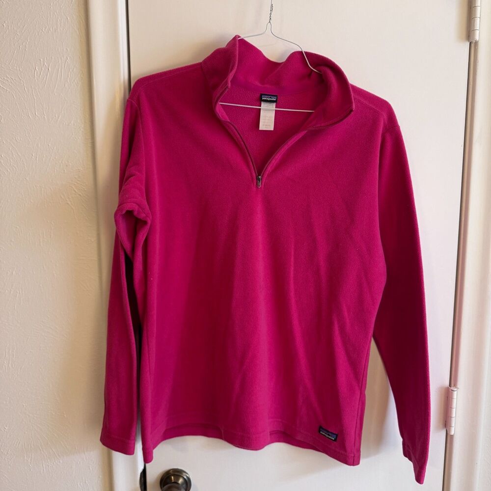 Patagonia Hot Pink Womens Micro-D 1/4 Zip Pullover GUC Size XL